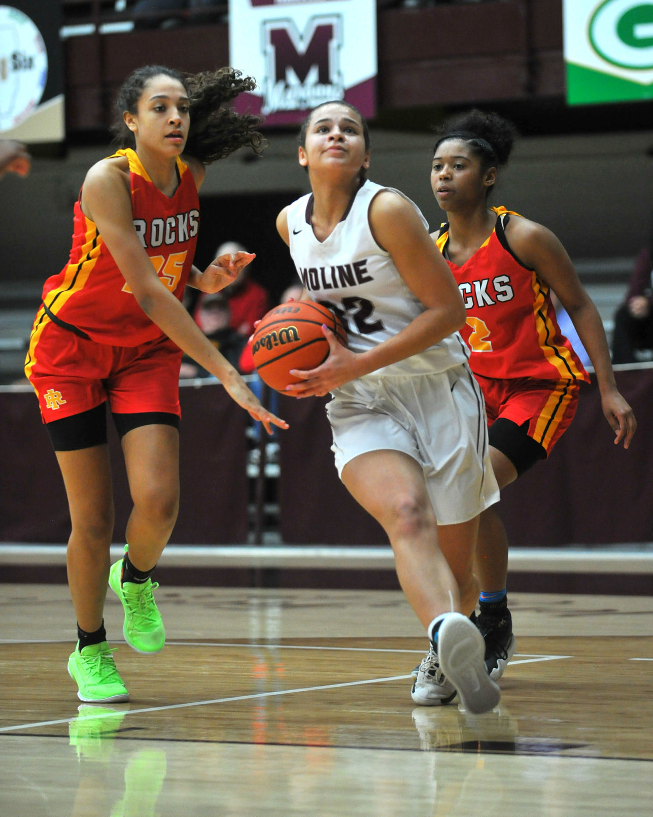 Rock Island at Moline girl's basketball.